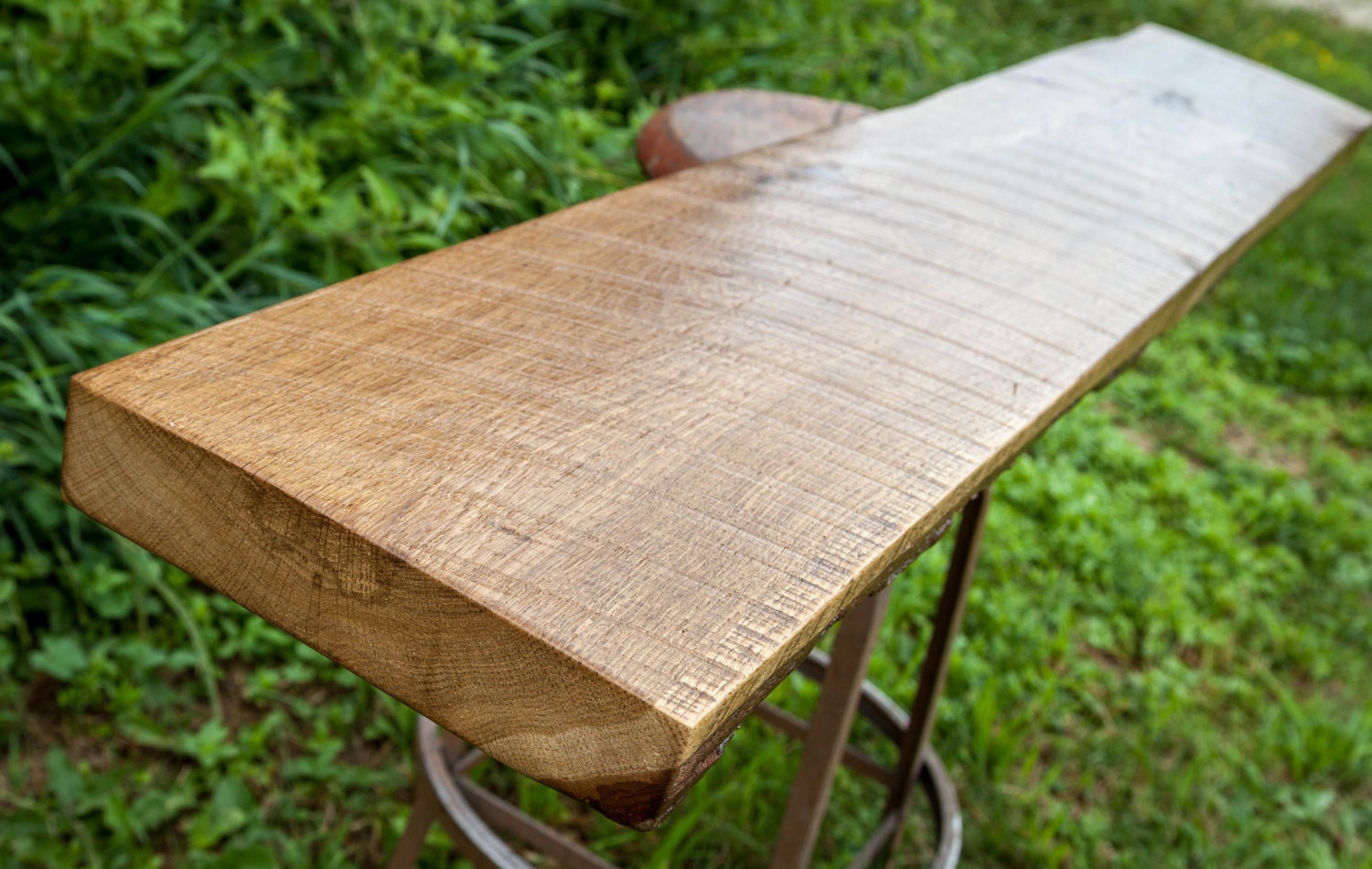 56Inch Reclaimed Solid Oak Hardwood Fireplace Mantel Shelf