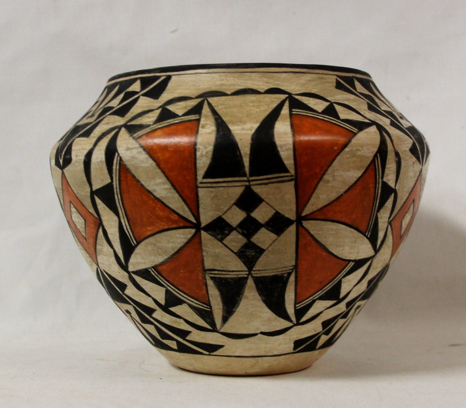 Native American Pottery Historical Acoma Polychrome Olla