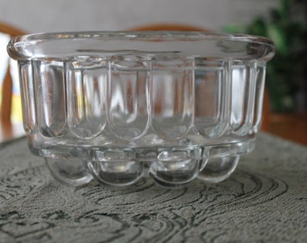 Vintage Jello Mold - Mid Century Modern Glass Jello Mold - Vintage Kitchen Decor - Antique Jello Mold