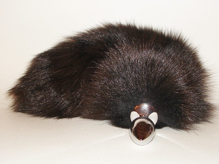 BDSM Tail Butt Plug Sex Toy 13 BROWN Fox Tail Butt Plug