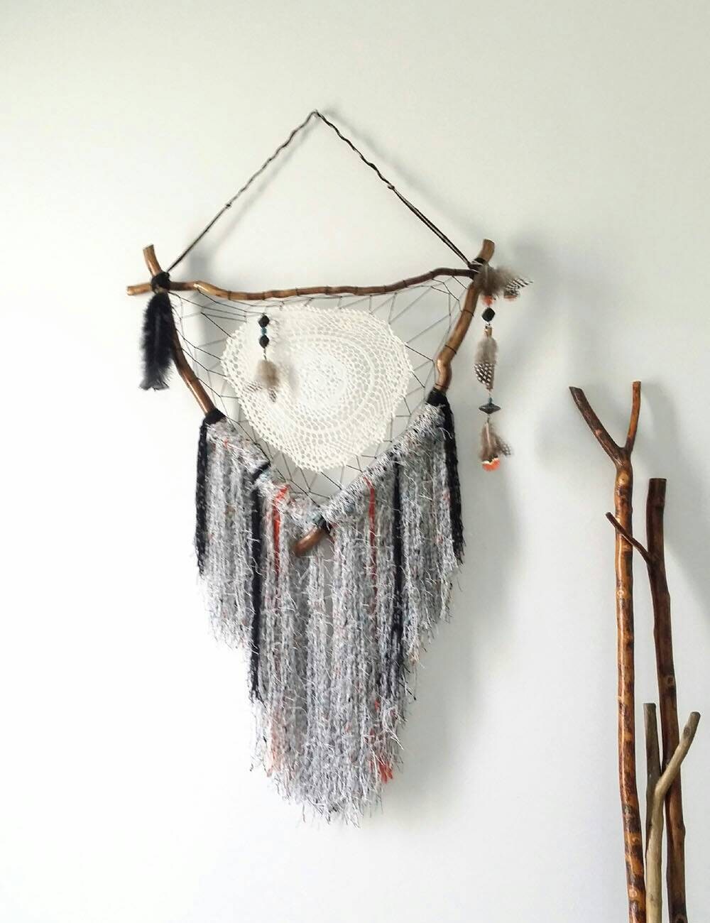 Boho wall hanging large dream catcher bohemian decor boho