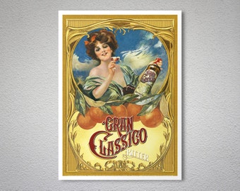 Gran Classico Bitter Vintage Food & Drink Poster - Poster Print, Sticker or Canvas Print