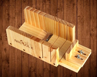 Adjustable Loaf Soap Cutter Tools Wooden Box With Stainless Steel Blade Soap Making Cold Proces
