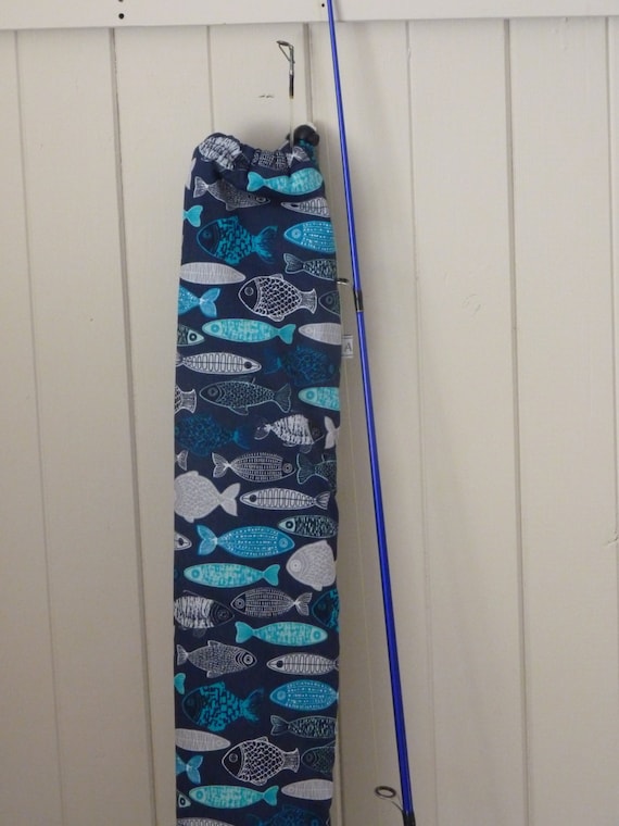 SewAme Fabric Fishing Rod Cover/Sleeve with Drawstring