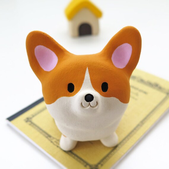 corgi ceramic figurine