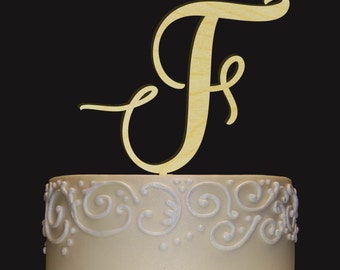 Custom Elegant Rustic Cake Topper - Personalized Monogram Initial Letter Topper - Any Occasion Topper - Bridal Shower-Wedding-Anniversary-BD