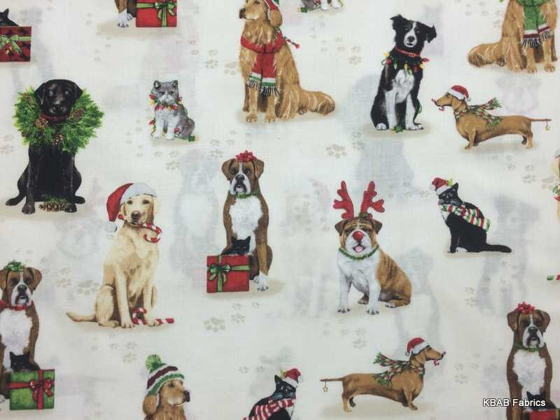 Christmas Fabric Dog Christmas Fabric Cat Christmas Pet Fabric