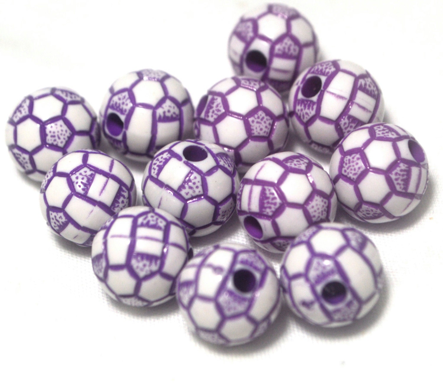 Soccer Ball Futball Beads Charms Spacers Jewelry Making Crafts