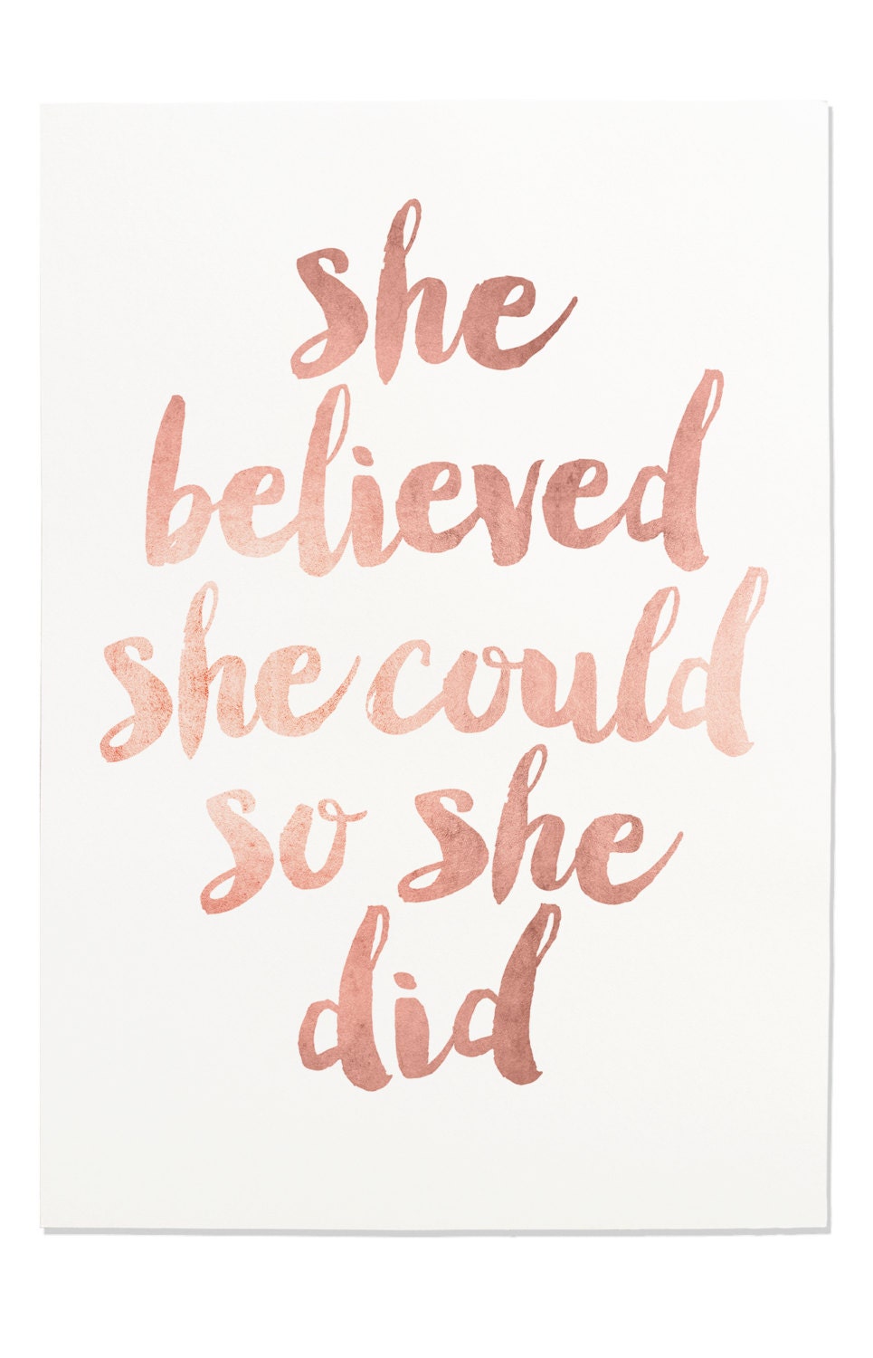 inspirational print she believed she could so she
