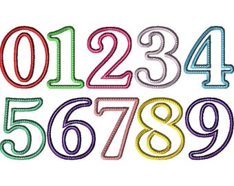 Applique Number Design Set - Number Applique - Number Font - Birthday - Embroidery Number