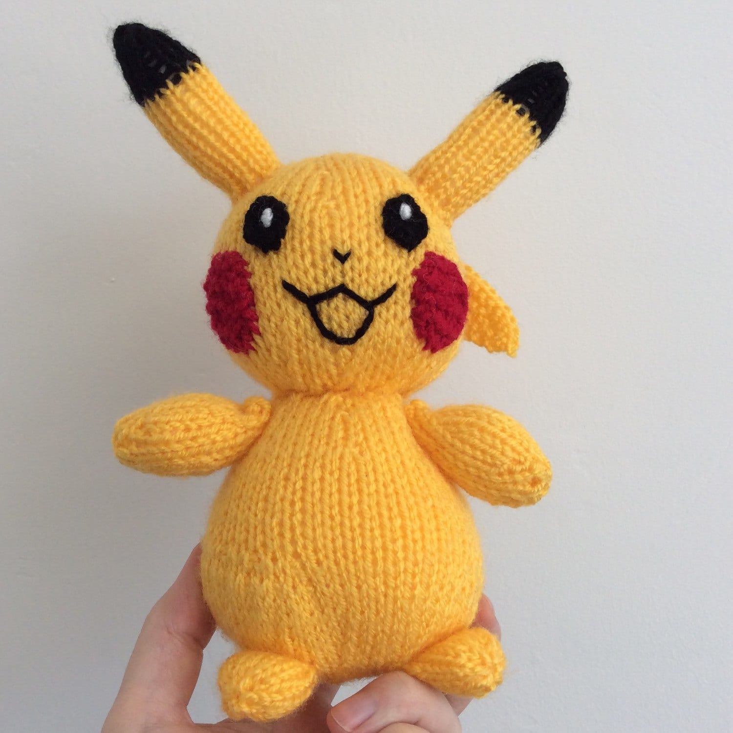 Knitted toy pikachu plush pokemon toy doll stuffed animal