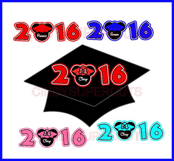 Download Graduation Cap With Mickey or Minnie Head 0 In by ...