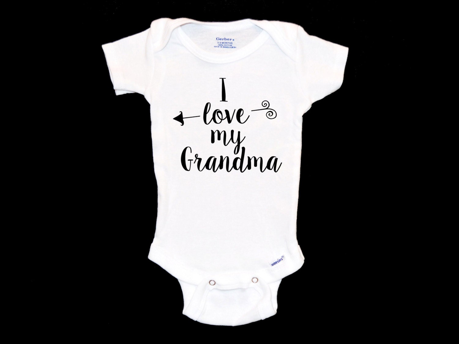 I Love My Grandma Onesie New Grandmother Onsie by TreeHouseApparel