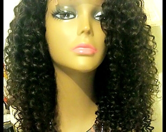 Curly Hair Wigs, Human hair Wigs, Natural Hair Wigs, Lace Closure Wigs, Deep Curly Hair Wigs - Sally