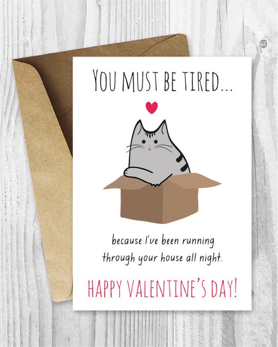 DIY Valentine Card Funny Cat