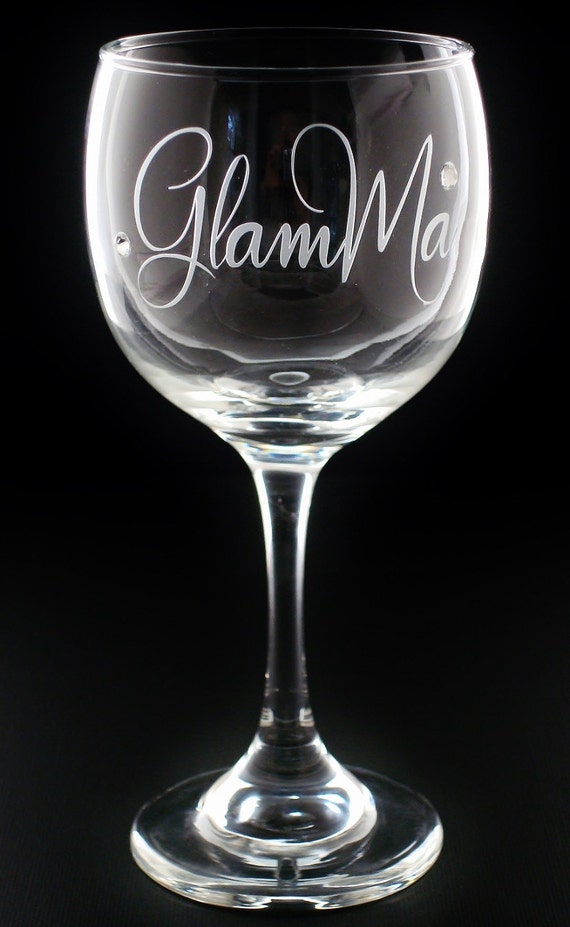 Download GlamMa Glamma Grandma 13 oz Wine Glass with Crystals Glam Ma