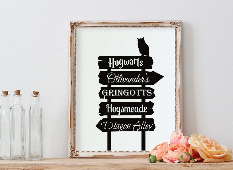 Harry Potter Harry Potter Poster Street Sign Places by PrintyMuch