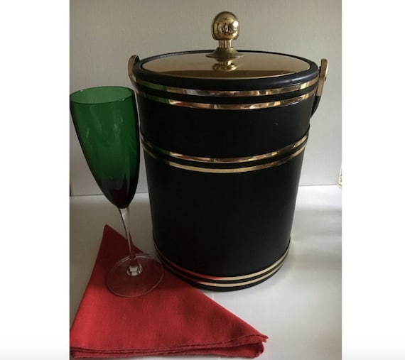 Vintage Ice Bucket by Kraftware Large Retro ice bucket with