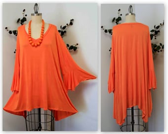 Free shipping Plus size Asymmetrical tunic. 4xl,5xl,6xl. Full Figure Fashion.