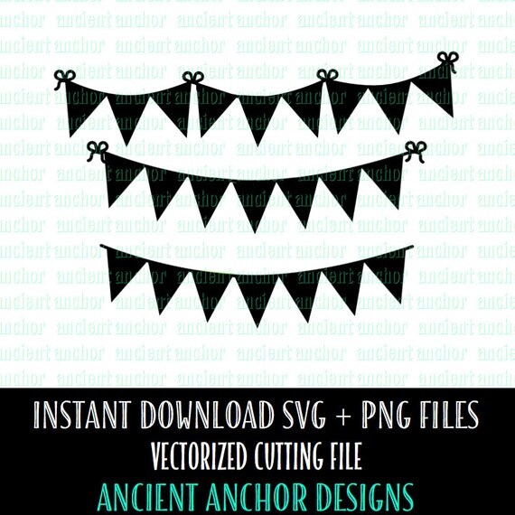 SVG File Commercial Use OK Bunting Banner SVG Files Bundle