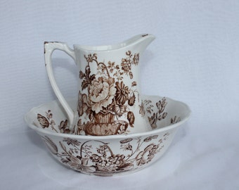 Pitcher and Bowl Alfred Meakin Charlotte