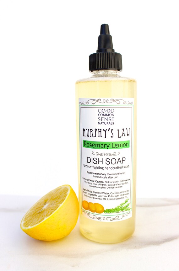 Rosemary Lemon Dish Soap 8 oz Concentrate Household Cleaning