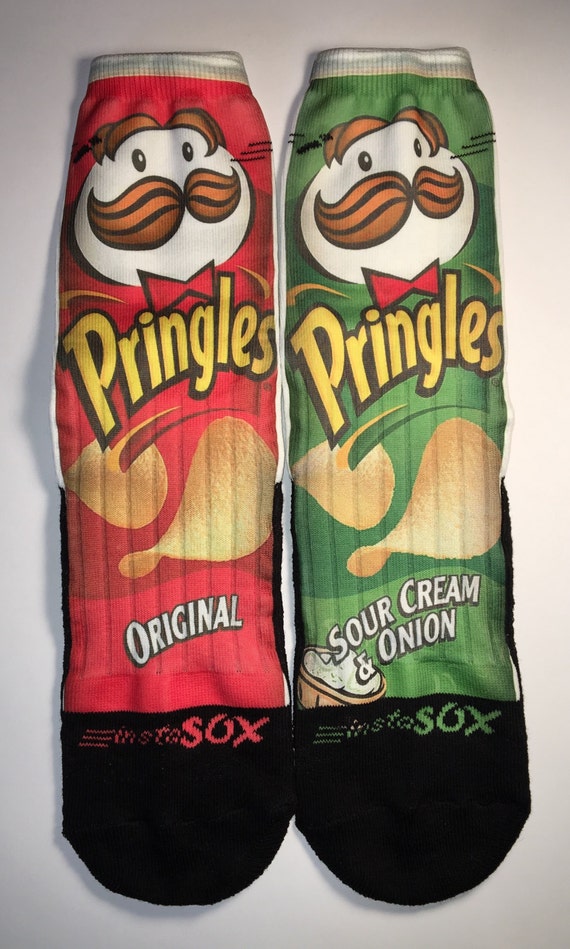 Pringles socks by Instasox on Etsy