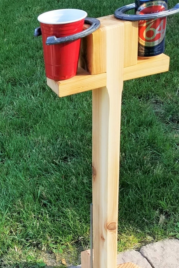 RESERVED Horseshoe Drink Holder Portable Lawn Bevarage
