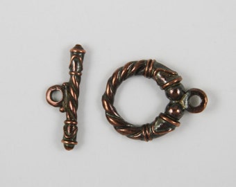 SALE! 9/3 MADE in EUROPE 20mm toggle clasp, copper toggle clasp (X2762ABAC)Qty1