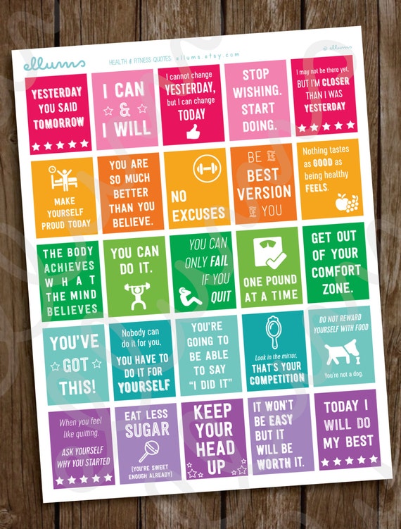 Printable Health And Fitness Planners And Printable 