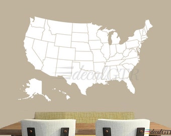 Us Map Wall Art united states of america map wall decal usa wall map vinyl Us Map Wall Art united states of america map wall decal usa wall map vinyl