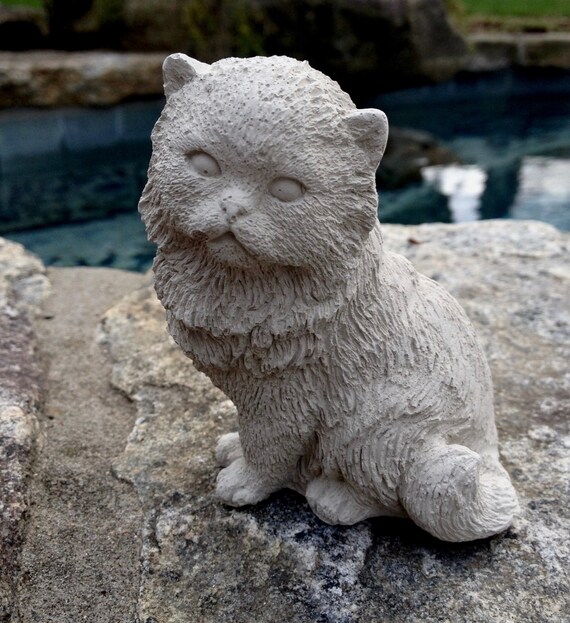 concrete cat garden ornaments