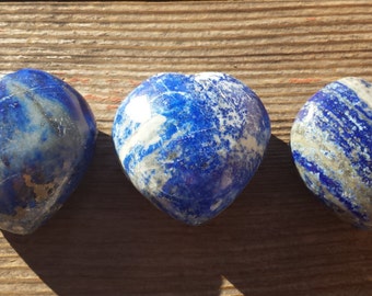 NATURAL LAPIS LAZULI Gemstone Puffy Heart 40-45mm
