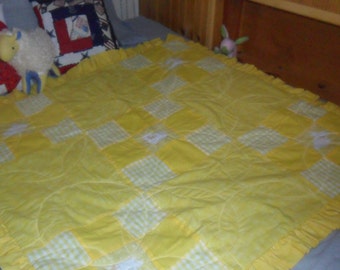 Easter Yellow Baby Blanket
