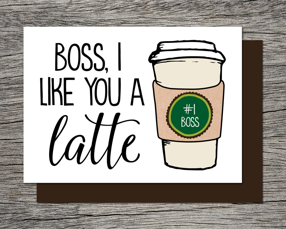 Boss's Day Card Bosses Day Card Printable Card Boss