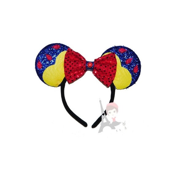 Items similar to Snow White Inspired Minnie Mouse Ears - Disneybound ...