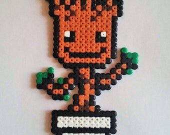 Baby Groot from the Guardians of the Galaxy pixel art perler beads
