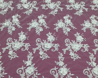 Ivory Beaded Lace Eb1101 main image 1
