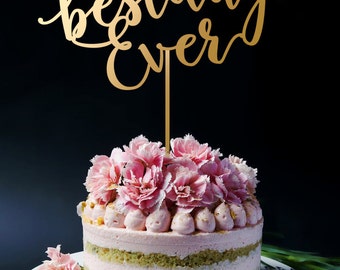 Best Day Ever Cake Topper, Best Day Ever Monogram Cake Topper, Keepsake Wedding Cake Toppers for Wedding, Anniversary and Birthday A2028