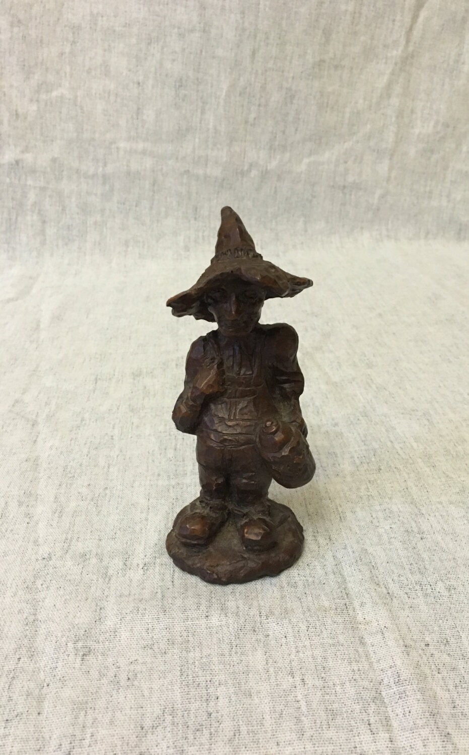 Vintage Hand Crafted Red Mill Hillbilly Figurine Pecan Shell