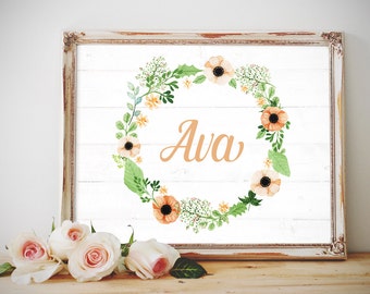 Baby Name Wall Art baby name art | etsy Baby Name Wall Art baby name art | etsy