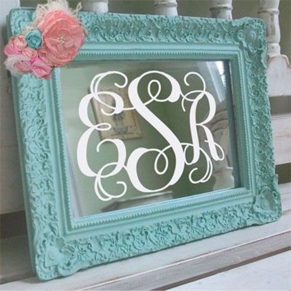 Download Frame with Vinyl Monogram on Glass by BlueBirdDesignsMs on ...