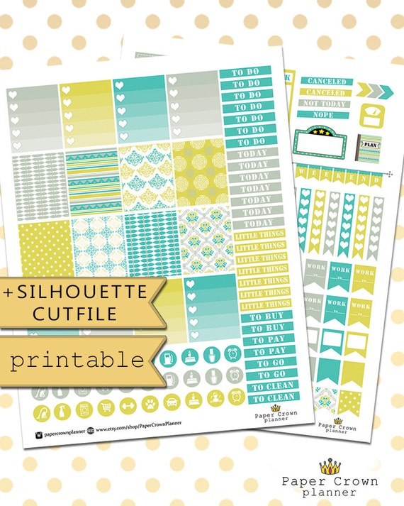 printable weekly planner stickers for use with erin condren