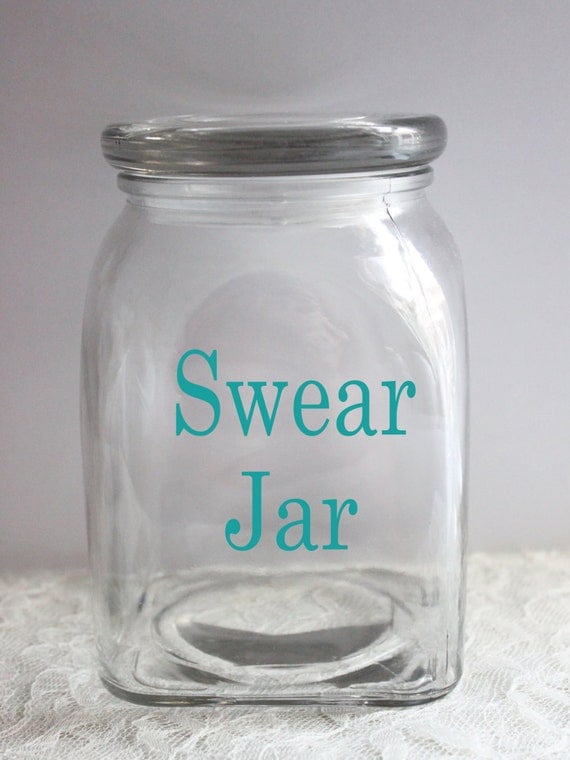swear jar label swear jar vinyl decal choose your color