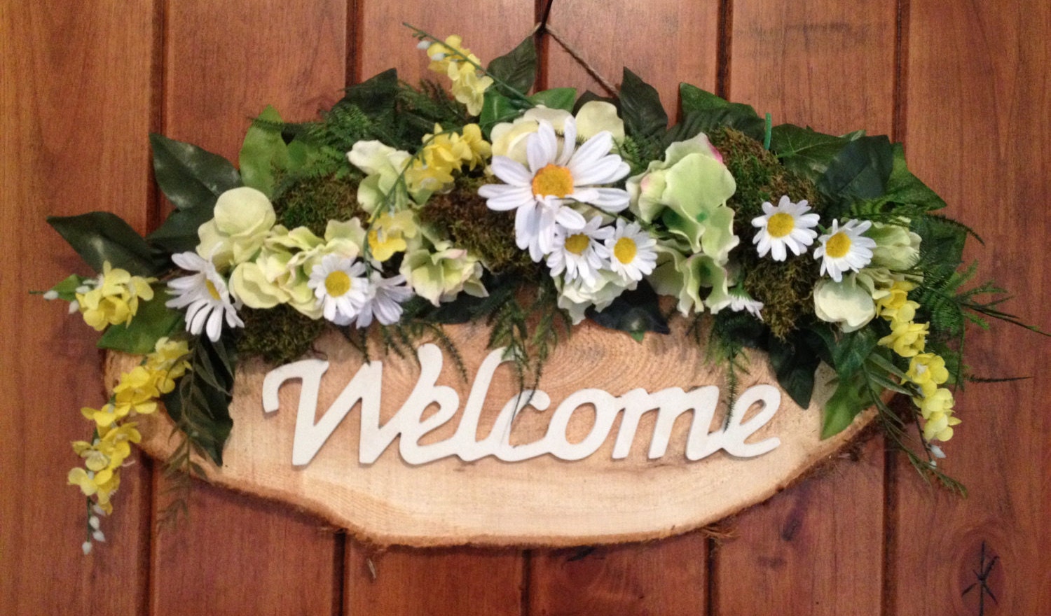 sign decorated with flowers door decor front door