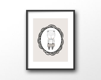 Bonjour and bonne nuit print set Nursery prints by kiwiNberries