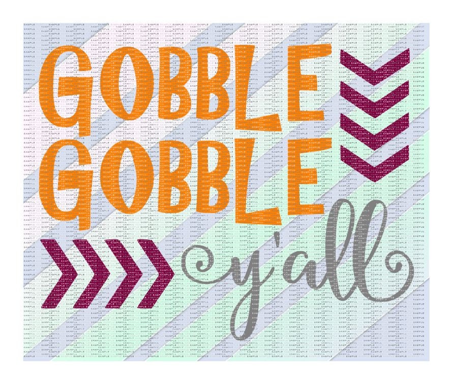 Download Gobble Gobble Y'all Svg Thanksgiving Svg Dxf by CutItUpYall