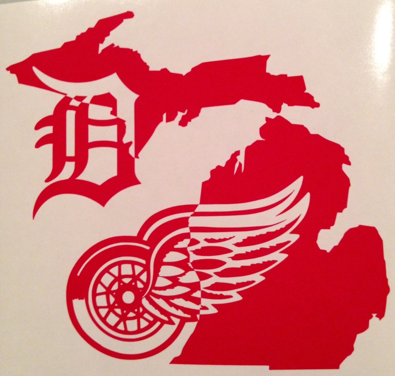 Detroit Red Wings Detroit Tigers Winged Wheel Old English D