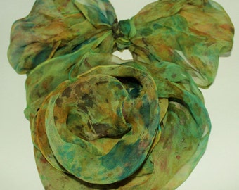 Silk scarf, # hand painted, #just for you, wearable art,