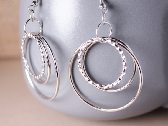 Surgical Steel Earrings Big Hoop Earrings by HutchinsStudio